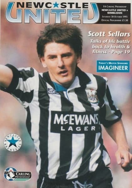 Newcastle United v Wimbledon 30-Oct-1993
