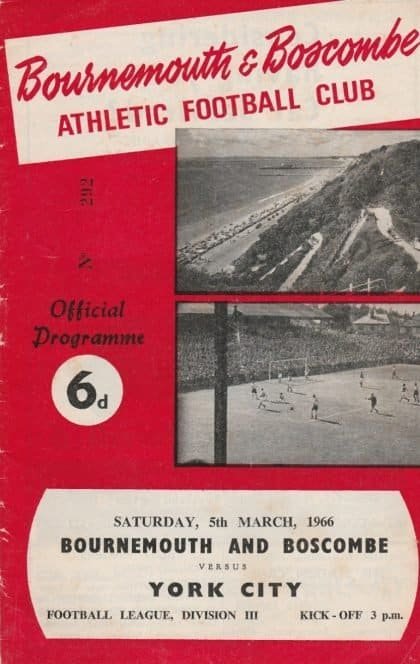 Bournemouth & Boscombe Athletic v York City 05-Mar-1966