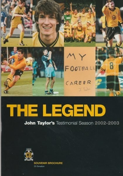 John Taylor Cambridge United testimonial brochure 2002-03