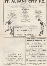 St Albans City v Hemel Hempstead   07-Jan-1961