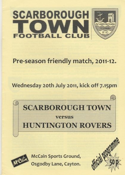 Scarborough Town v Huntington Rovers  20-Jul-2011