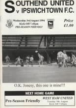 Southend United v Ipswich Town  03-Aug-1994
