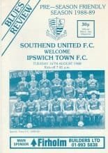 Southend United v Ipswich Town  16-Aug-1988