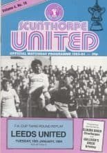 Scunthorpe United v Leeds United  10-Jan-1984