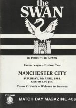 Swansea City v Manchester City  07-Apr-1984