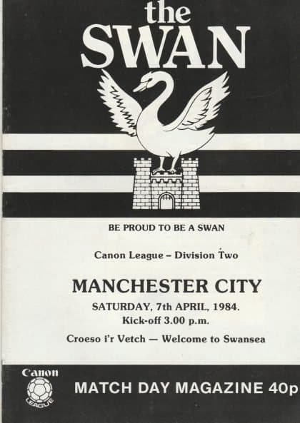 Swansea City v Manchester City  07-Apr-1984