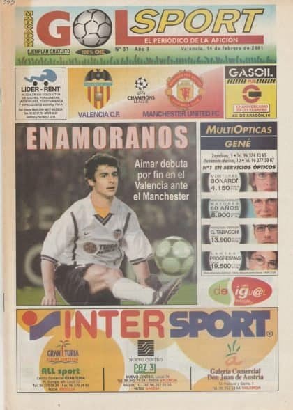Valencia v Manchester United 14-Feb-2001