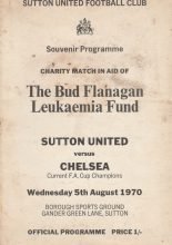 Sutton United v Chelsea   05-Aug-1970