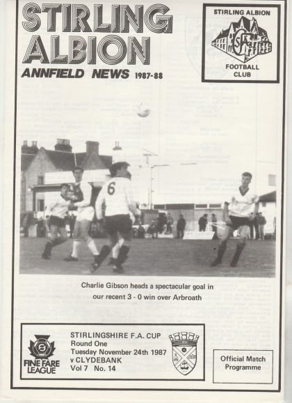 Stirling Albion v Clydebank 24-Nov-1987