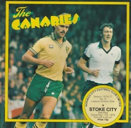 Norwich City v Stoke City  11-Dec-1976