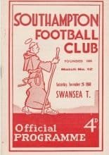 Southampton v Swansea Town 26-Nov-1960