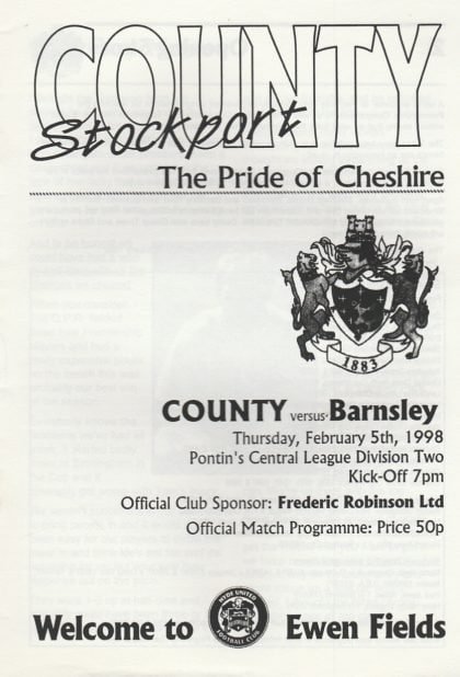 Stockport County Reserves v Barnsley Reserves 05-Feb-1998