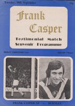 Frank Casper XI v Burnley 20-Sep-1977