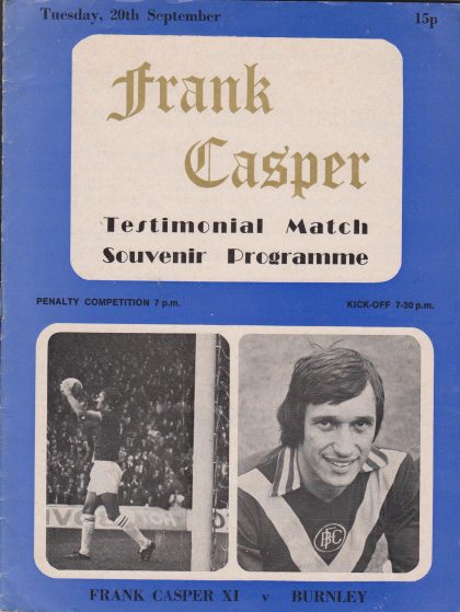 Frank Casper XI v Burnley 20-Sep-1977