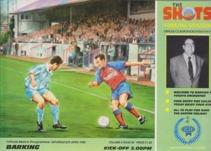 Aldershot Town v Barking  06-Apr-1996