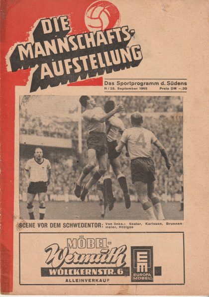 1FC Nürnberg v Everton  28-Sep-1965