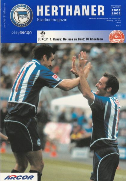 Hertha Berlin v Aberdeen 01-Oct-2002