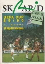 Rapid Vienna v Aberdeen  29-Sep-1989
