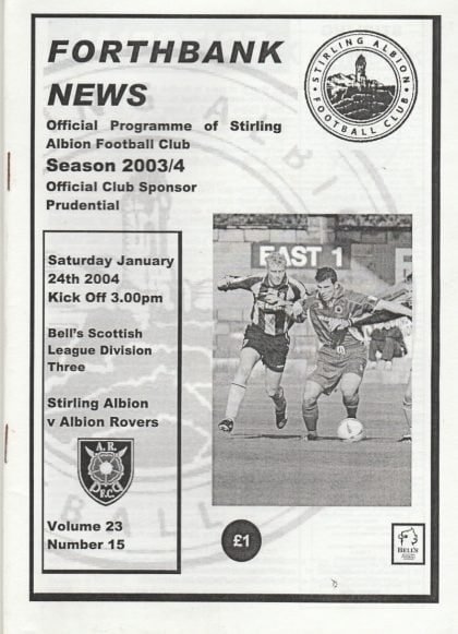 Stirling Albion v Albion Rovers 24-Jan-2004