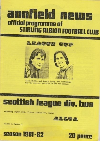 Stirling Albion v Alloa Athletic 26-Aug-1981