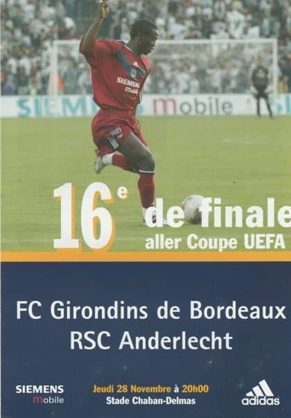 Girondins Bordeaux v Anderlecht 28-Nov-2002