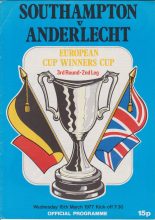 Southampton v Anderlecht 16-Mar-1977