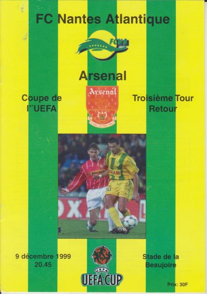 Nantes v Arsenal  09-Dec-1999