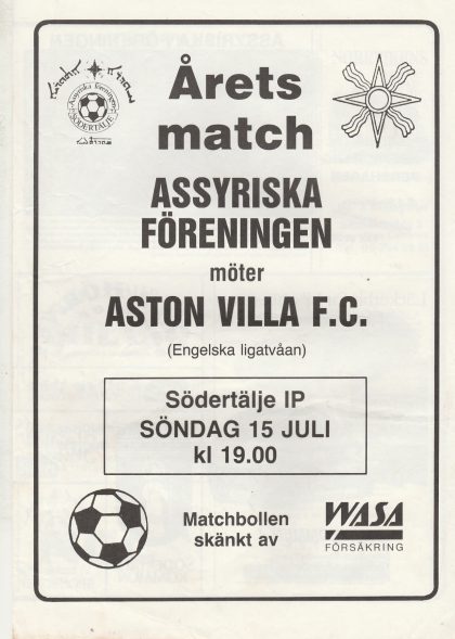 Assyriska Foreningen v Aston Villa 15-Jul-1990