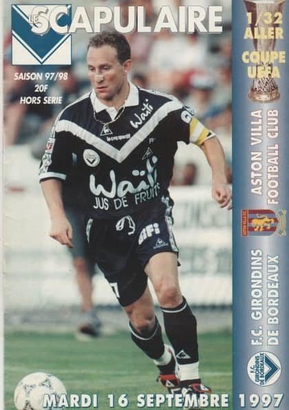 Girondins Bordeaux v Aston Villa  16-Sep-1997