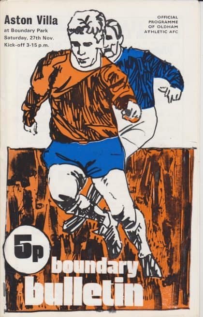 Oldham Athletic v Aston Villa 27-Nov-1971