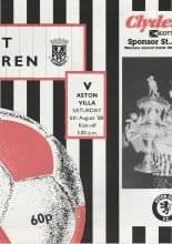 St Mirren v Aston Villa 06-Aug-1988