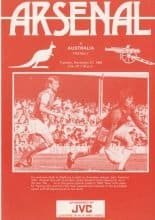Arsenal v Australia 27-Nov-1984