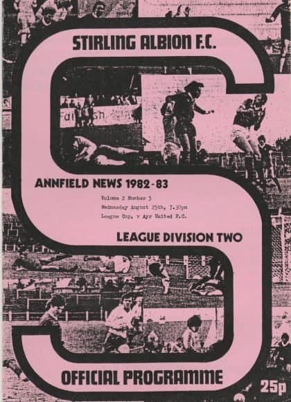Stirling Albion v Ayr United 25-Aug-1982
