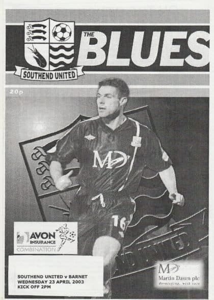 Southend United Reserves v Barnet Reserves  23-Apr-2003