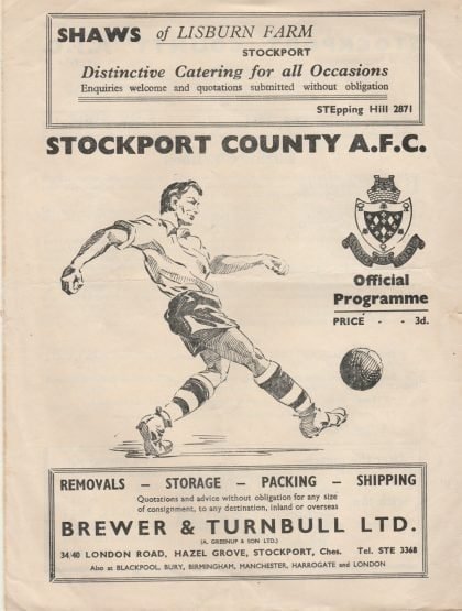 Stockport County v Barnsley 23-Oct-1954