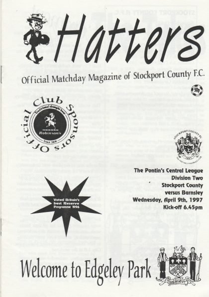 Stockport County Reserves v Barnsley Reserves 09-Apr-1997
