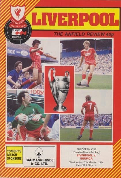 Liverpool v Benfica 07-Mar-1984