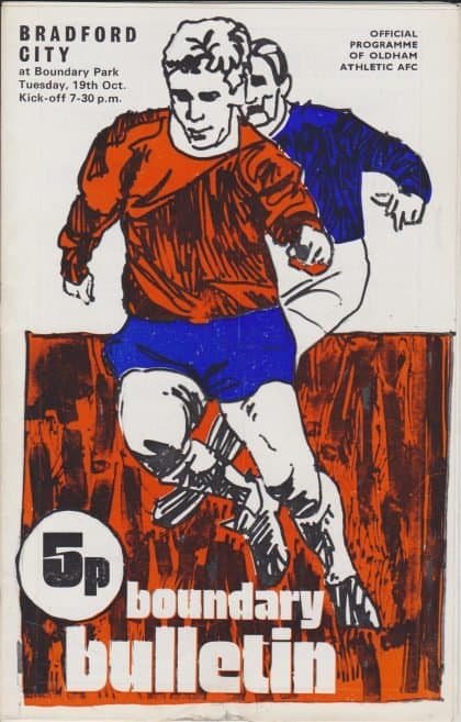 Oldham Athletic v Bradford City 19-Oct-1971