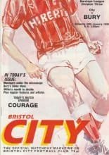Bristol City v Bury 20-Jan-1990