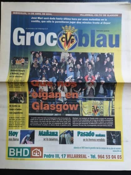 Villareal v Glasgow Celtic  14-Apr-2004