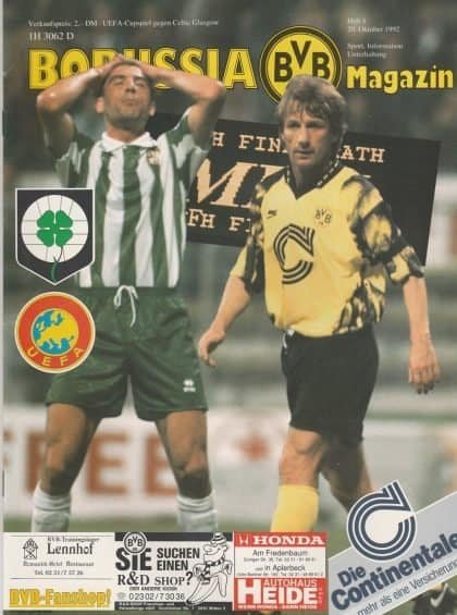 Borussia Dortmund v Glasgow Celtic  20-Oct-1992