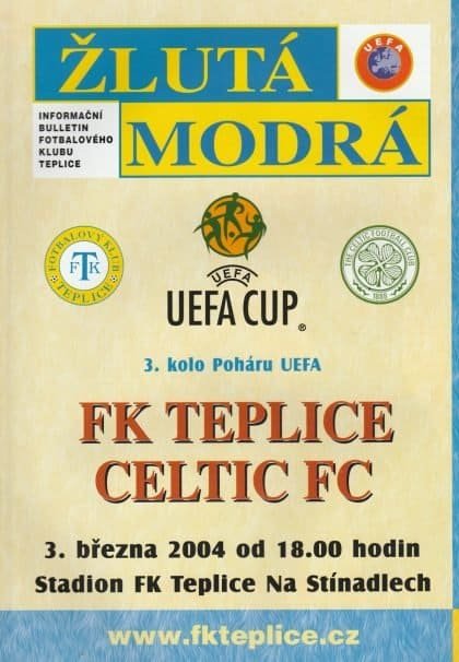 FK Teplice v Glasgow Celtic  03-Mar-2004