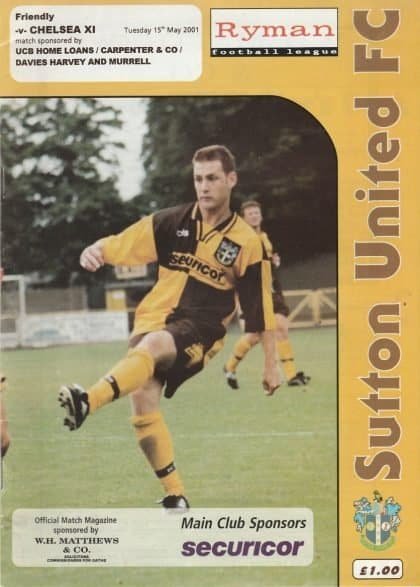 Sutton United v Chelsea XI 15-May-2001