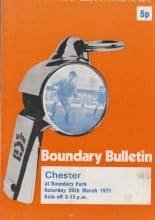 Oldham Athletic v Chester 20-Mar-1971