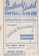 Southend United v Coventry City 16-Jan-1954