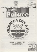 Swansea City v Crystal Palace 11-Aug-1989
