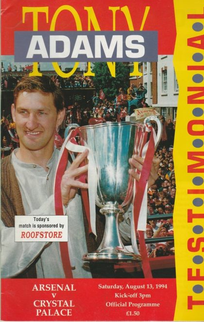 Arsenal v Crystal Palace 13-Aug-1994