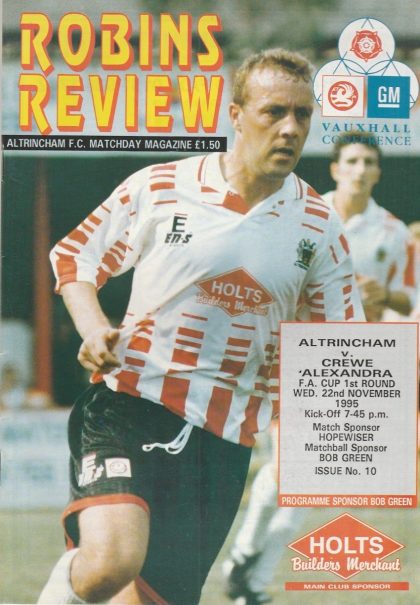 Altrincham v Crewe Alexandra 23-Nov-1995