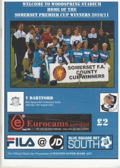 Weston-Super-Mare v Dartford  13-Aug-2011