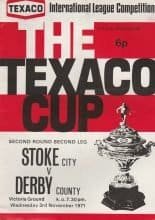 Stoke City v Derby County 03-Nov-1971